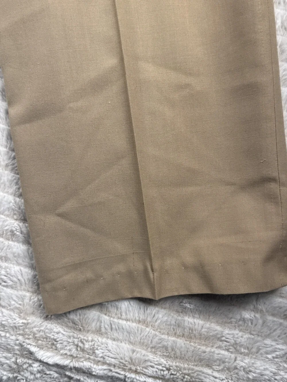Gucci Men Wool Poly Beige Pants Trousers Size 40 Fits 32x31” France VTG 2001 EUC